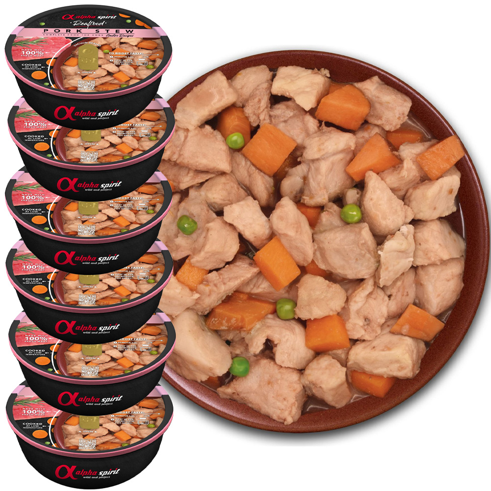 Alpha Spirit Real Food Pork Karma Mokra dla Psa Wieprzowina 6x280g
